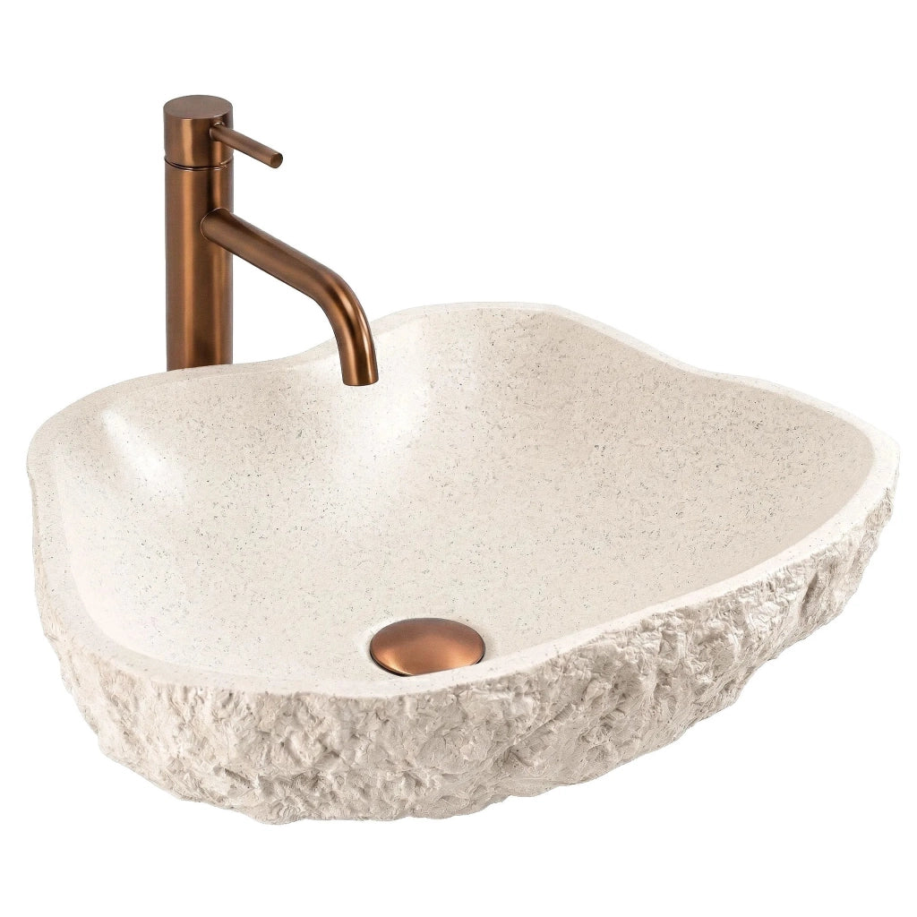 Lavabo Da Appoggio Rea Isla Warm Beige