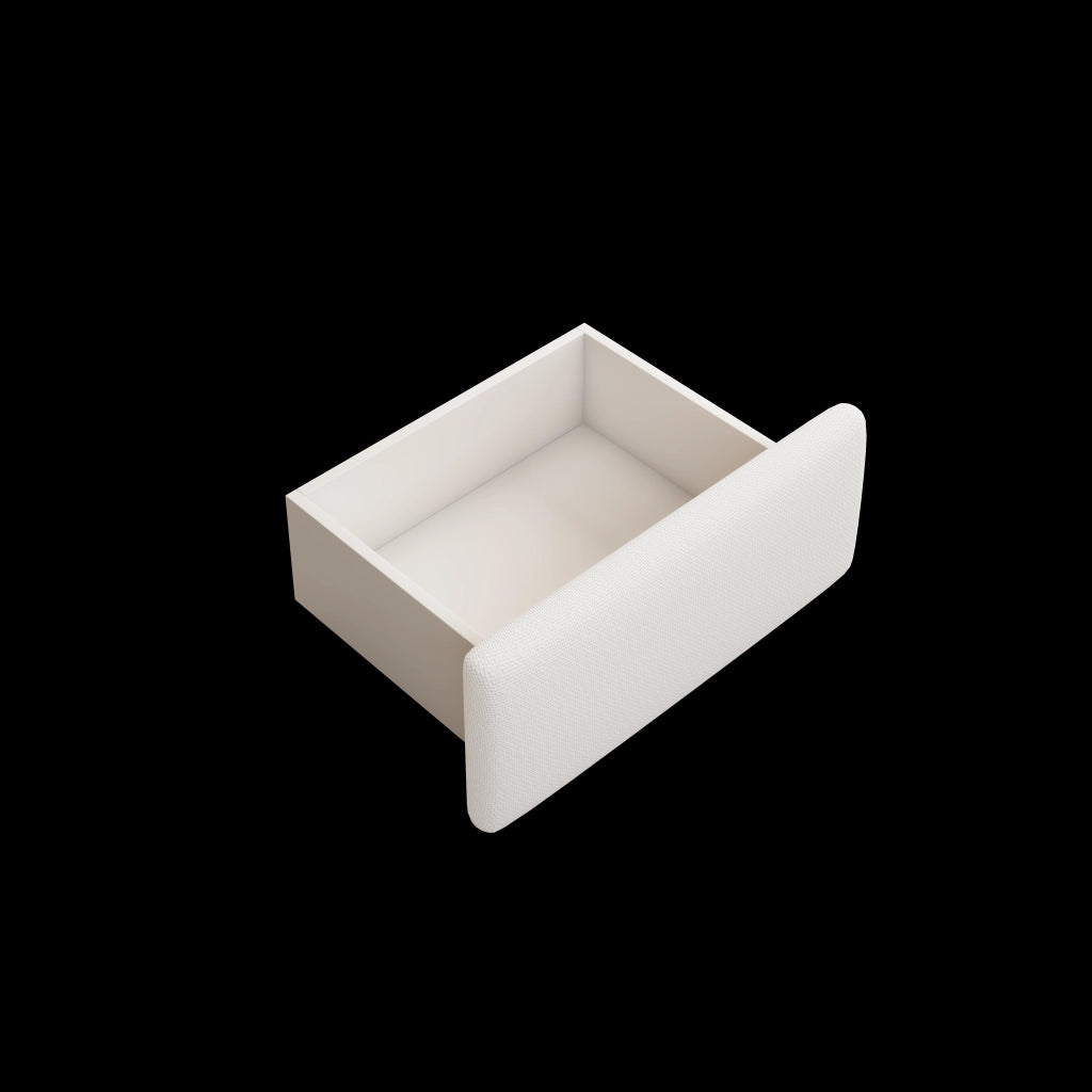 Letto contenitore doppio 140×200 cm con vano idraulico e 2 cassetti; senza materasso; bianco