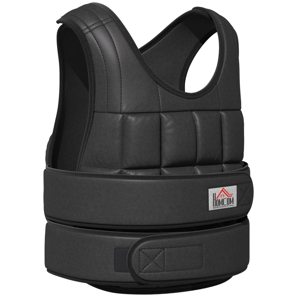 Gilet Ponderato Regolabile per Fitness ¨C Minimal ¨C 60x50 cm Nero