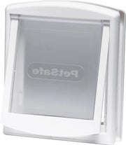 Porta per Animali di Dimensioni Piccole - 2 Modalità di Accesso - Pannello di Chiusura Resistente - Bianco (S)