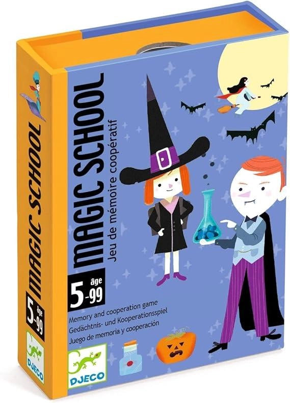 Carte Magic School Gioco di memoria e cooperazione,Djeco,Eta 5-99 anni