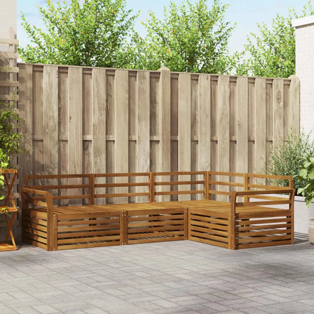 Set di divani da esterno 4 pcs Naturale