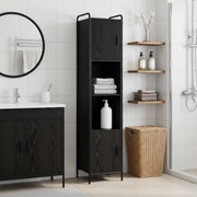 Mobile da Bagno Rovere Nero 46 x 36 x 181 cm 8014028