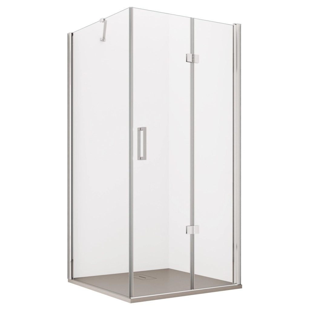 Box Doccia Angolare 100x70 cm 1 Anta a Libro in Cristallo Trasparente 6mm H195 Bonussi Eloisa
