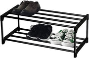 Scaffale per scarpe a 2 piani, adatto per 6 pair di scarpe con trattamento anticorrosione - stivale (2 livelli)