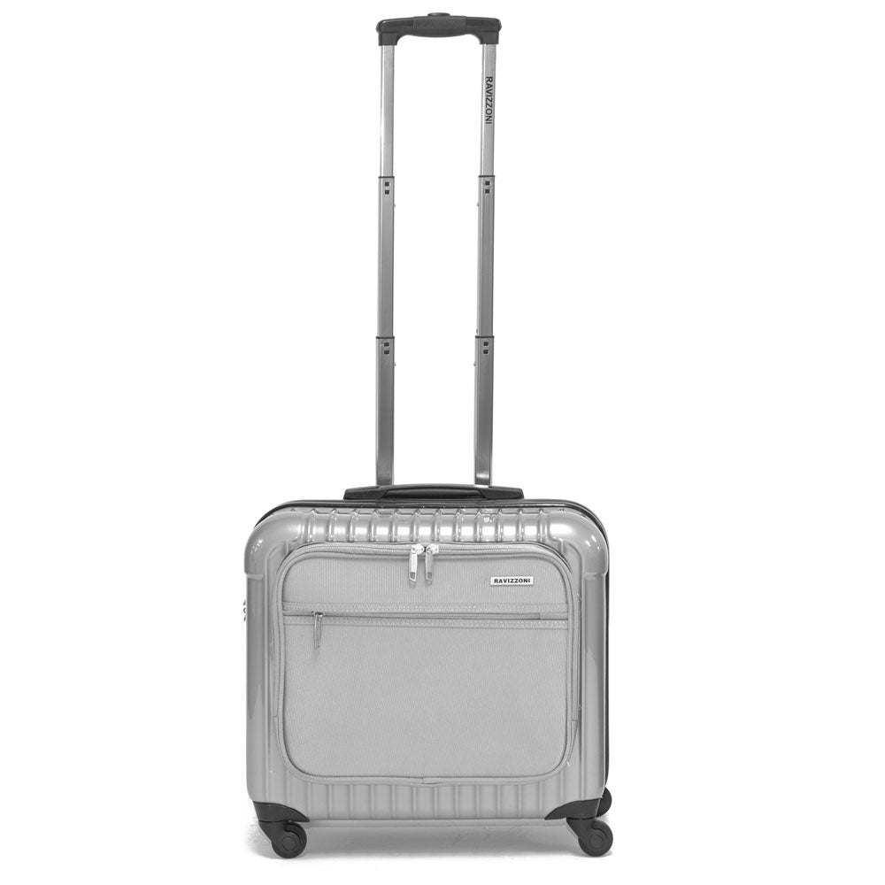 Trolley Valigia Rigida Bagaglio a Mano in Policarbonato 4 Ruote Ravizzoni Barbados Silver