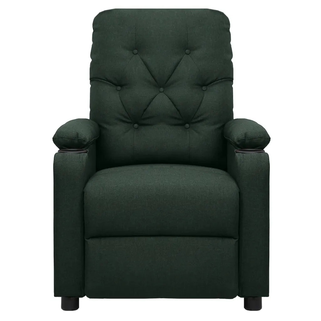 Poltrona Elettrica Reclinabile Verde Scuro in Tessuto