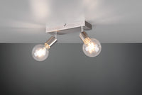 Faretti Barra 2 Spot Orientabili Acciaio Satinato 30 cm Barra Vannes GD Trio