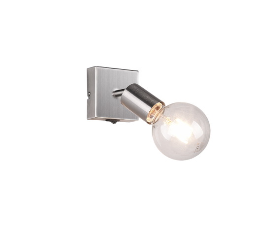 Faretto Spot Orientabile Parete Muro Acciaio Satinato Vannes GD Trio