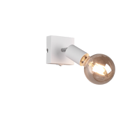 Faretto Spot Orientabile Parete Muro Bianco con Interruttore Vannes GD Trio