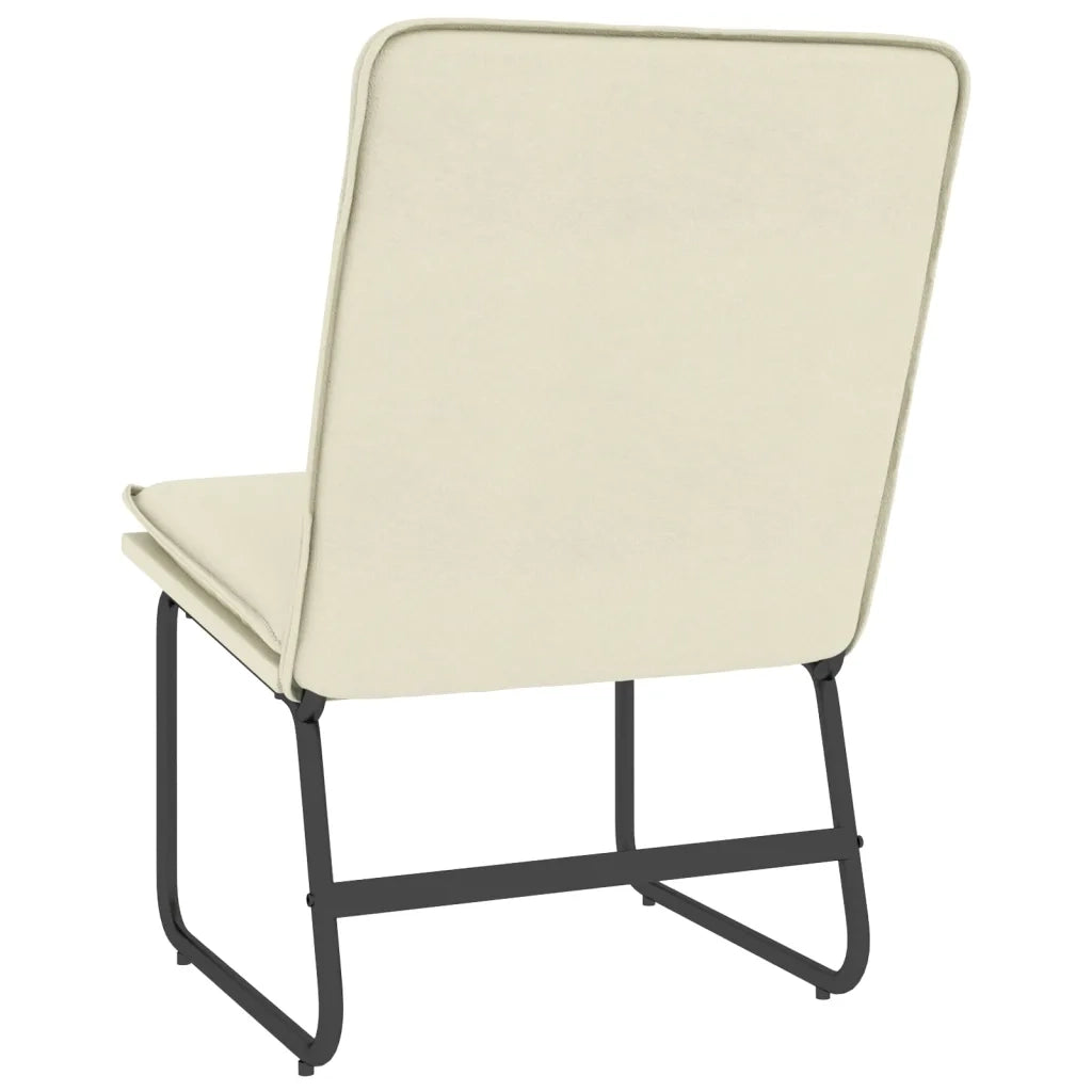 Sedia Lounge Crema 54x75x76 cm in Similpelle 351331