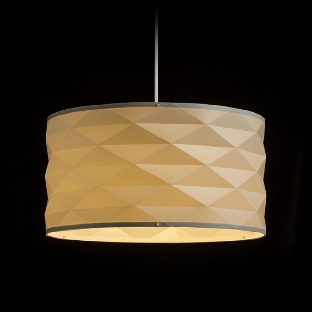 Lampadario EZRA 40 a sospensione PVC bianco/grigio 230V E27 15W