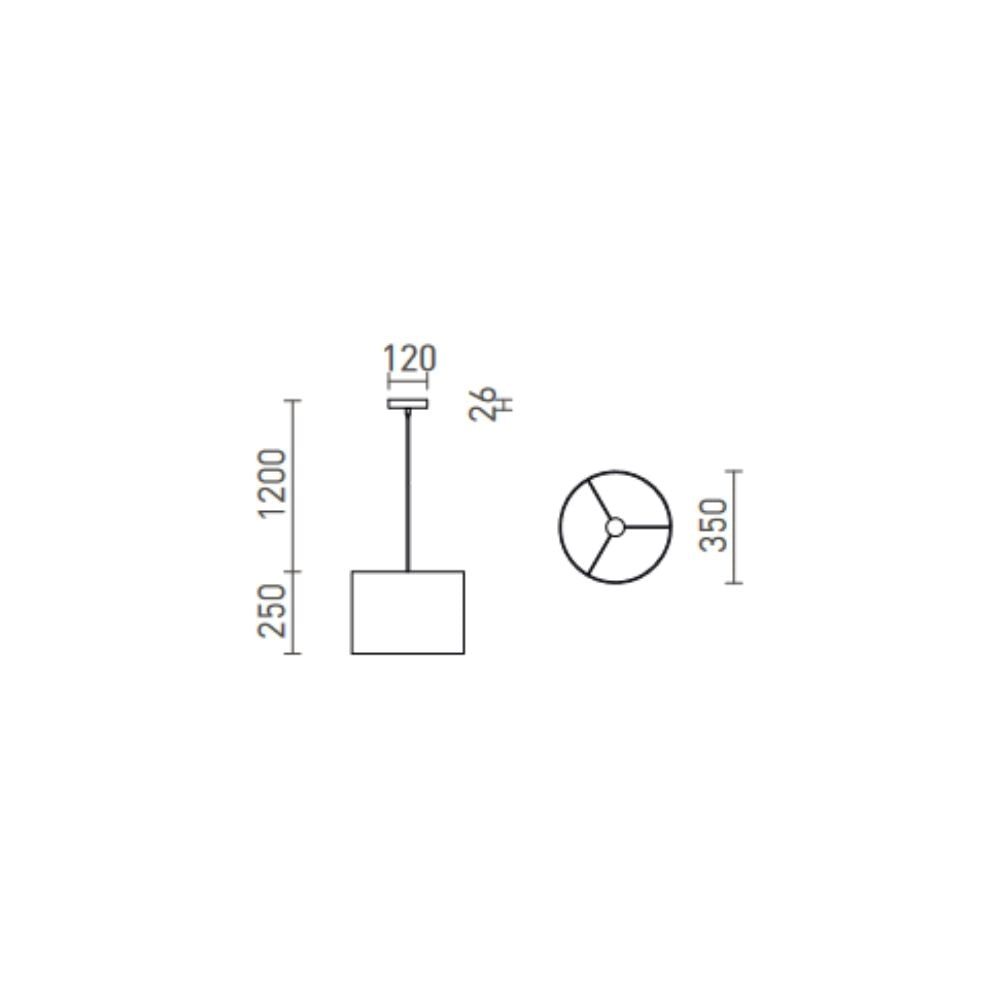 Lampadario FANCY 35/25 a sospensione pellicola cromata 230V E27 15W