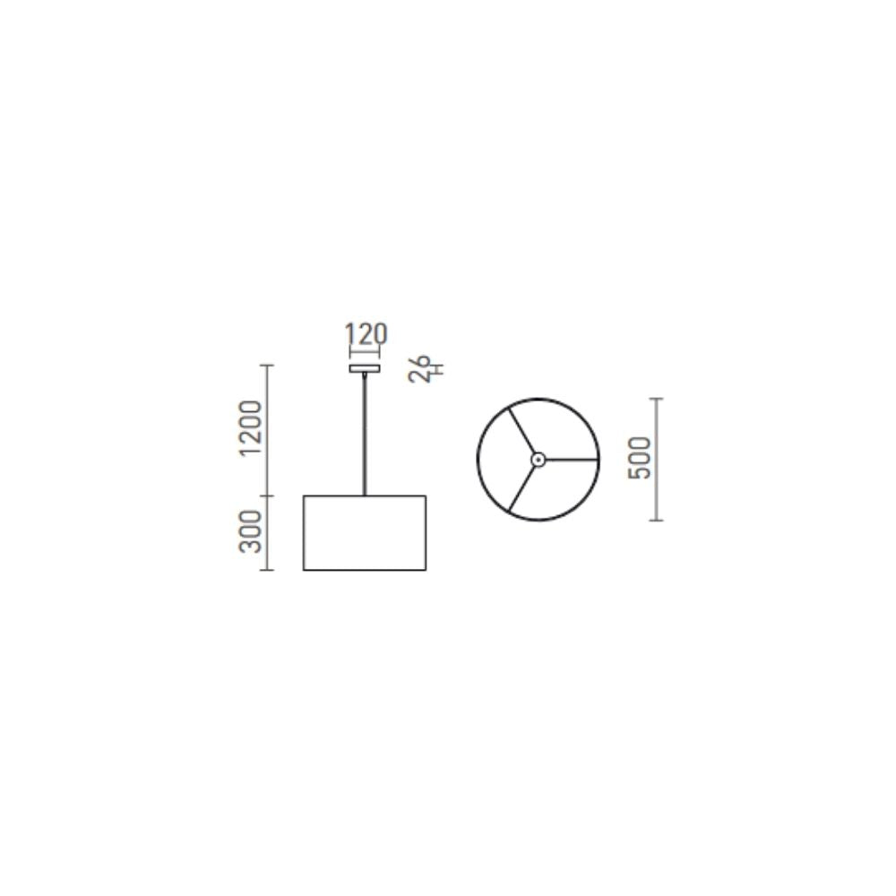 Lampadario FANCY 50/30 a sospensione pellicola cromata 230V E27 20W