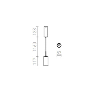 Faretto Lampadario BOGARD a sospensione nichel opaco 230V LED 5W 40° 3000K