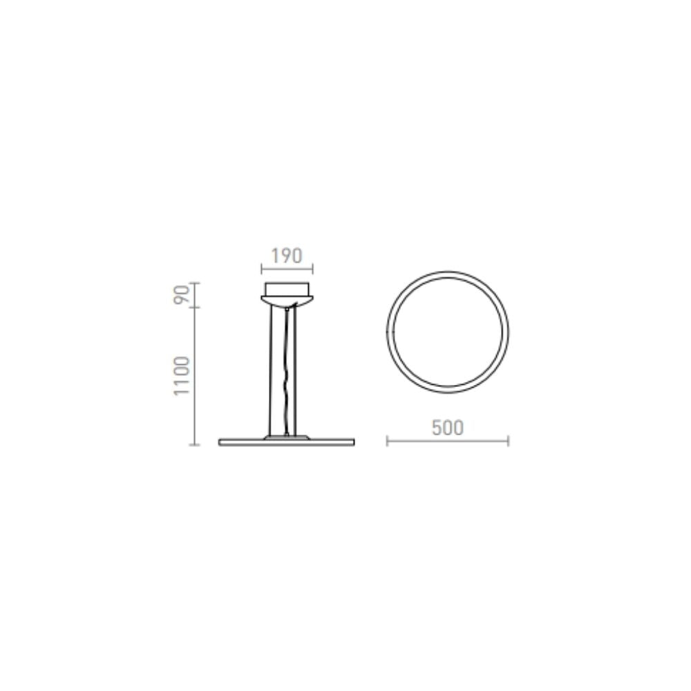 Lampada Lampadario MONETA  a sospensione bianco 230V LED 36W 3000K