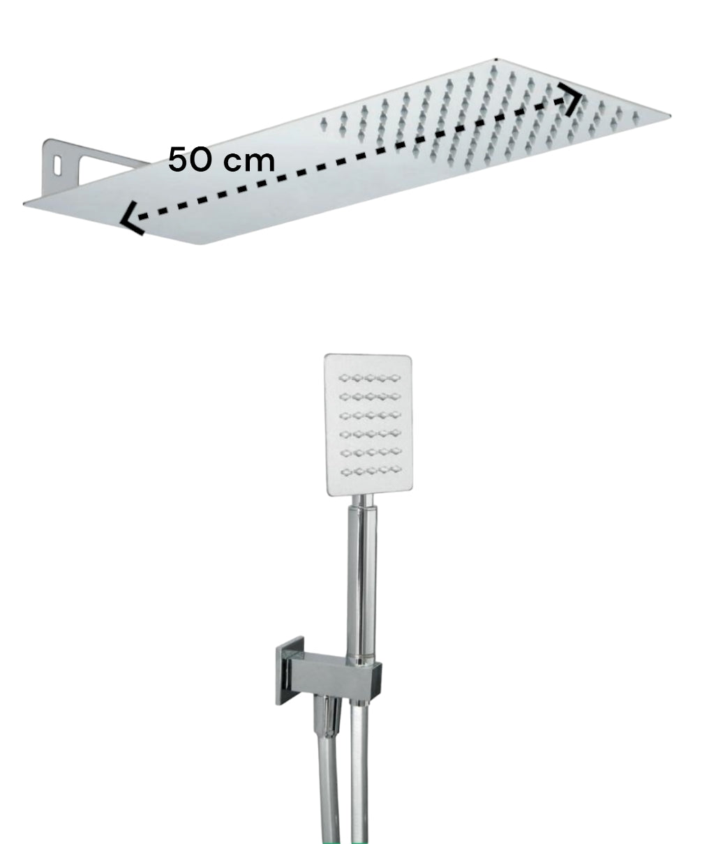 Set doccia quadrato moderno completo