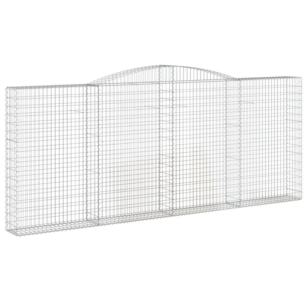 Cesti Gabbioni ad Arco 3 pz 400x30x160/180 cm Ferro Zincato 3146906