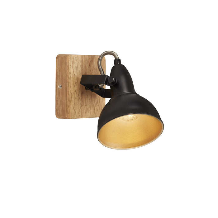 Spot Vintage Barnim Metallo Nero 1 Luce E14