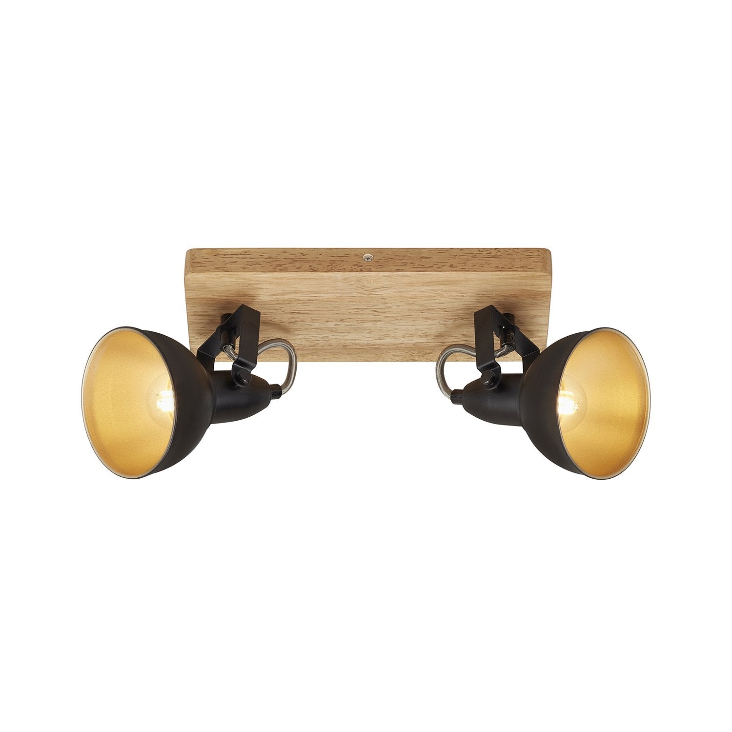 Spot Vintage Barnim Metallo Nero 2 Luci E14