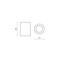 Faretto cilindrico LOLA 88 da soffitto bianco 230V GU10 15W IP54