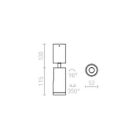 Faretto BOGARD da soffitto nero opaco 230V LED 5W 40° 3000K