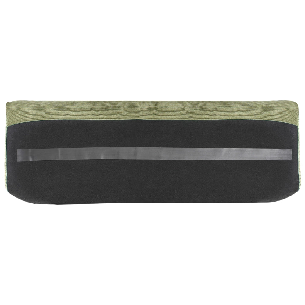 Divano angolare a sinistra Rivestimento velluto a coste verde Gambe in legno Spesso imbottito Mobili da salotto in stile moderno