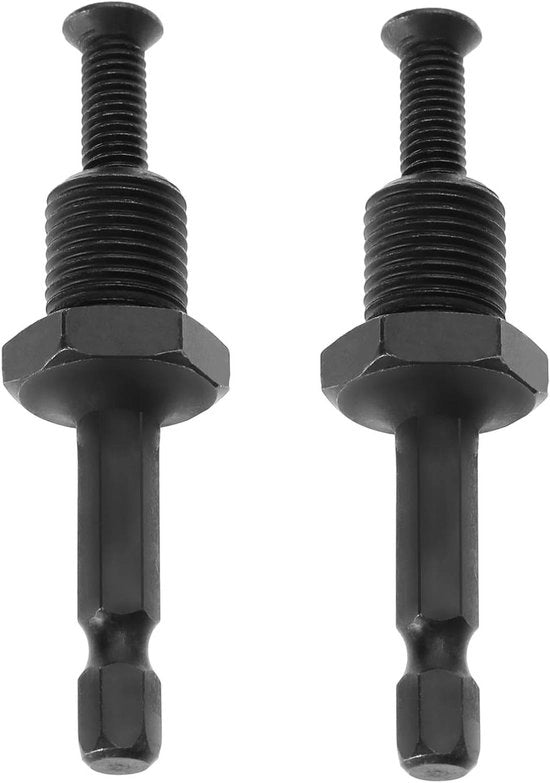 Adattatore per Chuck Elettrico con Fusto a 1/2 "-20UNF e Filo a 1/4 " con Fusto a 6 Facce in Acciaio di Carbone - Set da 2