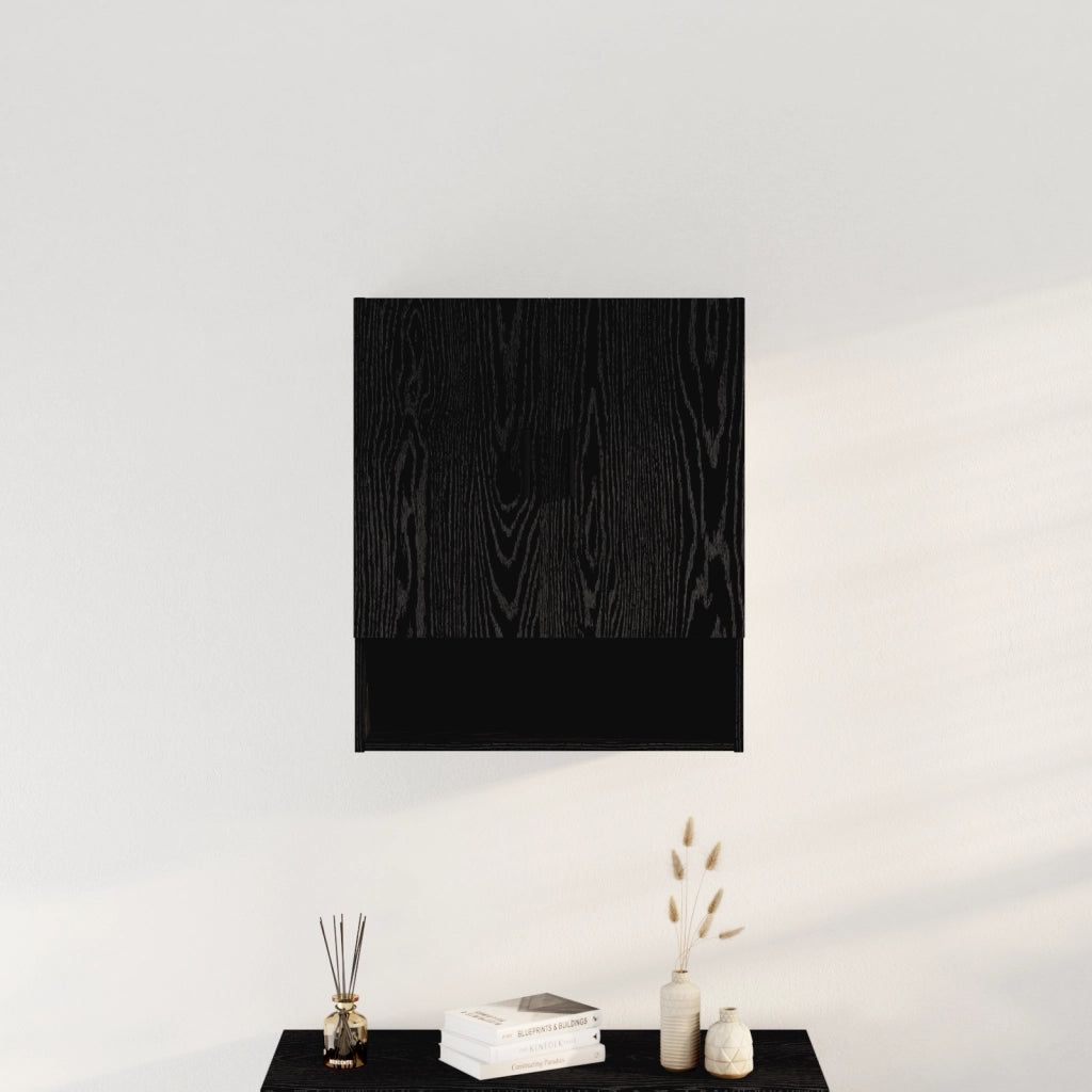Armadio a muro  Nero Rovere 60x31x70 cm in legno ingegnerizzato