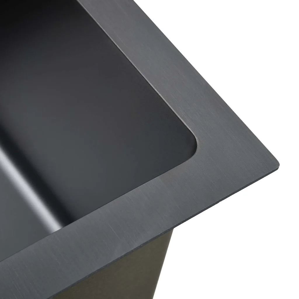 Lavello da Cucina Artigianale Nero in Acciaio Inox cod mxl 54230