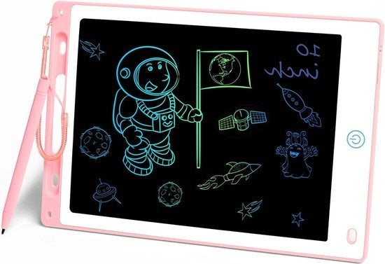 Tavolo Grafico Elettronico da 10 Pollici con Pulsante di Blocco - Tavola Grafica per Bambini - Tavolo da Disegno con Funzione di Pulizia - Tavolo da Disegno per Ragazzi/Ragazze