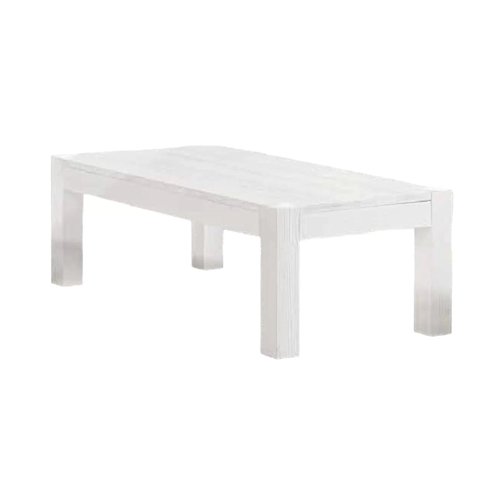 Tavolino salotto rettangolare legno abete bianco spazzolato 120x60x40 (651) - Mobili 2G
