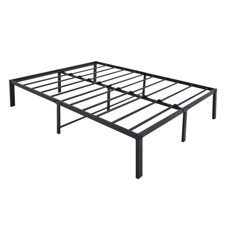 Struttura letto 120x200 cm silenziosa con spazio contenitore in metallo nero