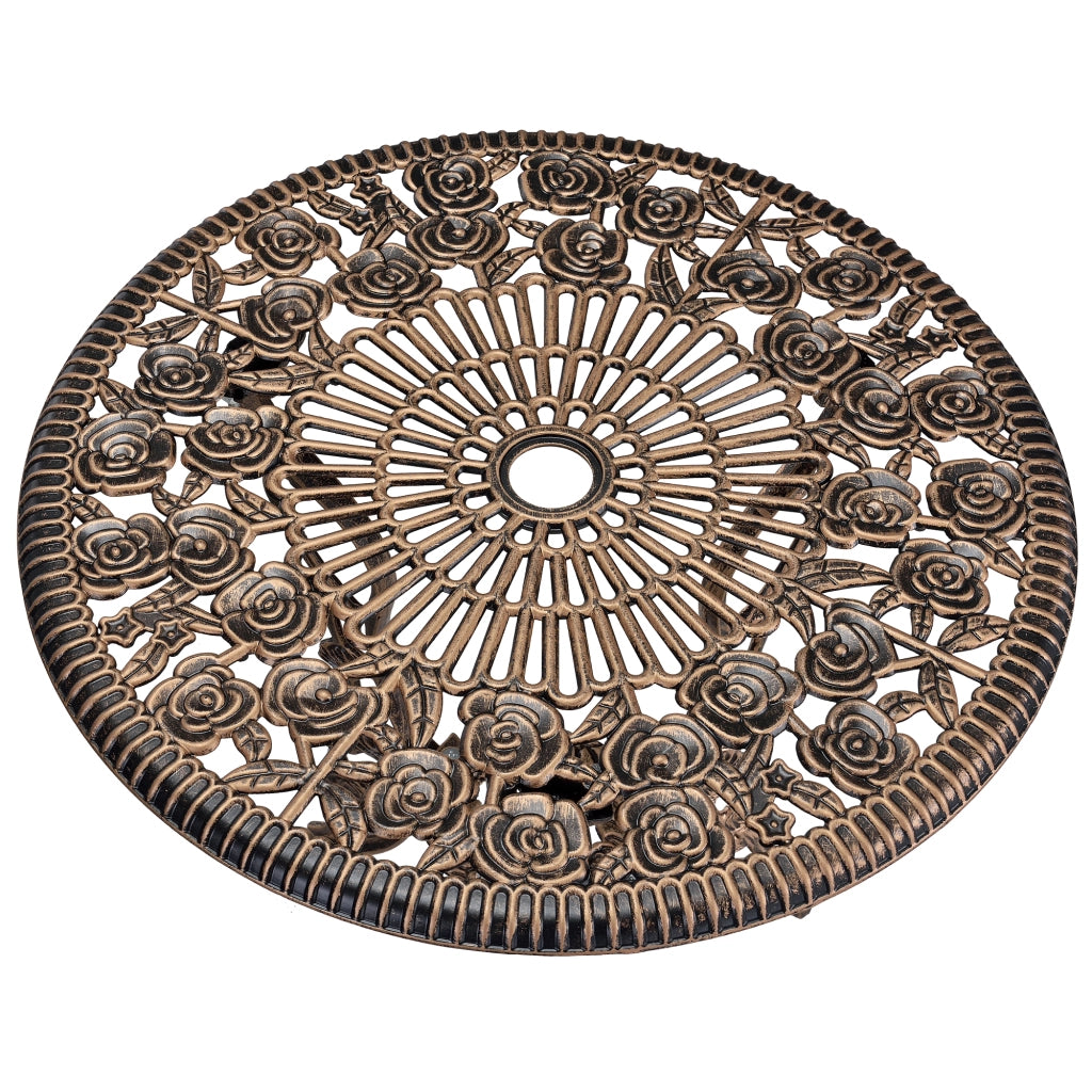 Set Mobili da Bistrot Wakefield con Motivi Floreali - Effetto Bronzo Antichizzato casa.pro