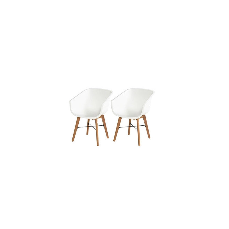 Set di 2 sedie AMALIA Eucalyptus HARTMAN â€“ Bianco
