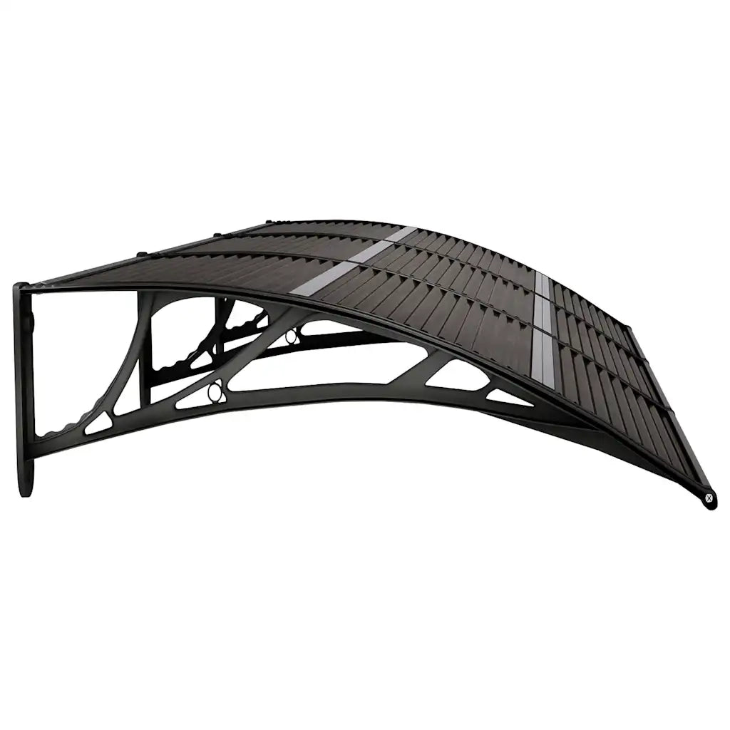 Tettoia per Porta Nera 300x75 cm Policarbonato CFW4354099