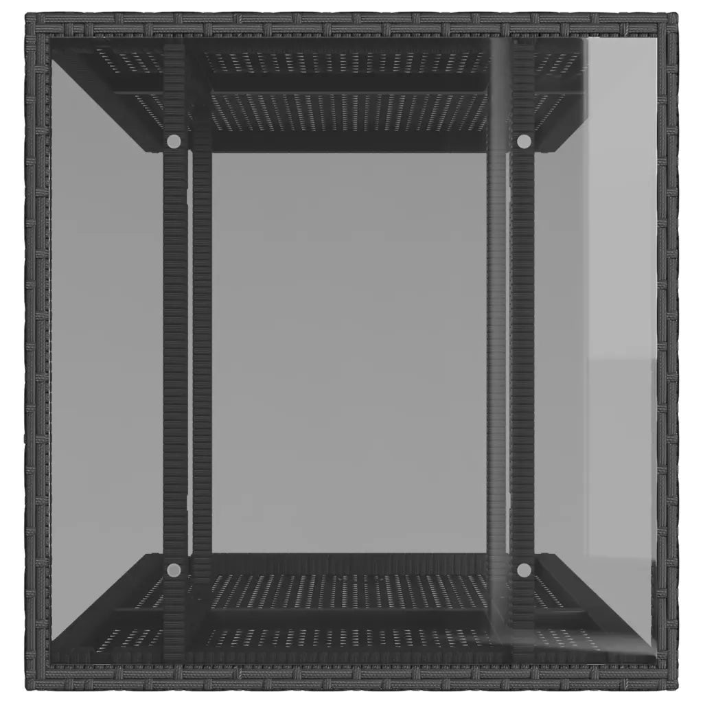 Set da BistrÃ² 3 pz con Cuscini Nero in Polyrattan