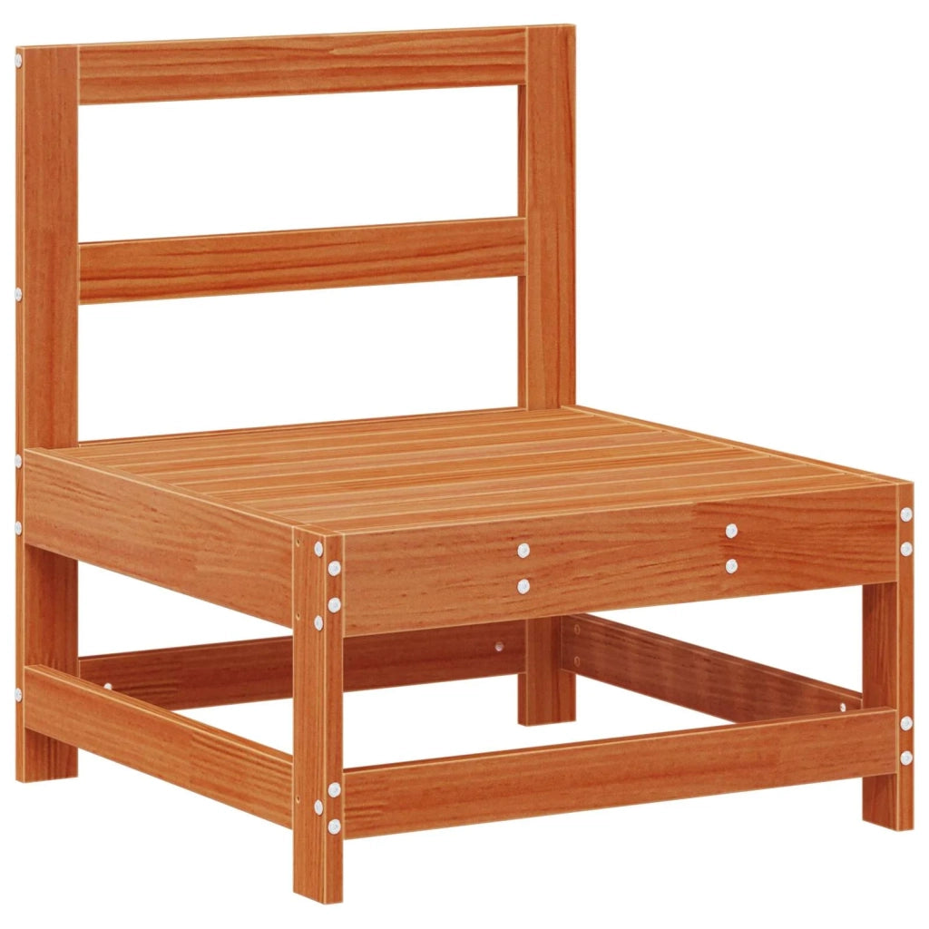 Salotto da Giardino-Divano componibile Sezionale Marrone Cera 252 x 62 x 70,5 cm