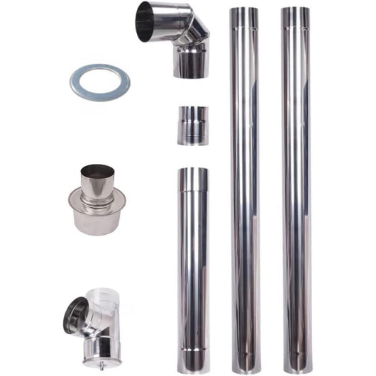 Kit x stufa a pellet in acciaio inox 80 80007683 b07hfchxmn