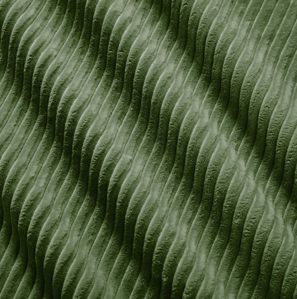 Divano angolare modulare in velluto a coste; 298x103x70 cm; verde