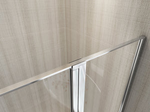 Box Doccia angolare 100x140 cm 1 anta Battente in Cristallo trasparente 6mm H190 Best