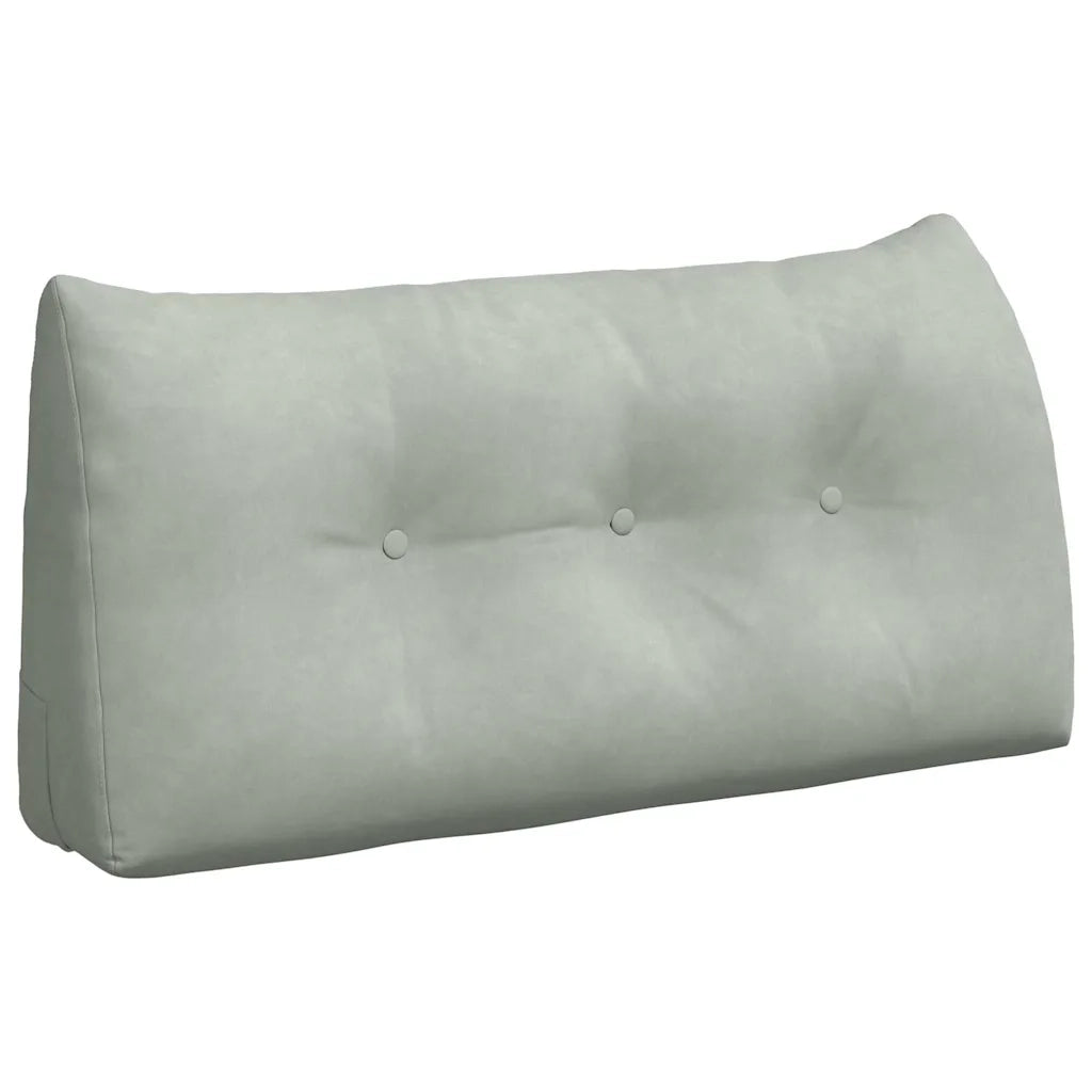 Cuscino per Schiena Grigio chiaro 100 x 24 x 50 cm Velluto 42014458
