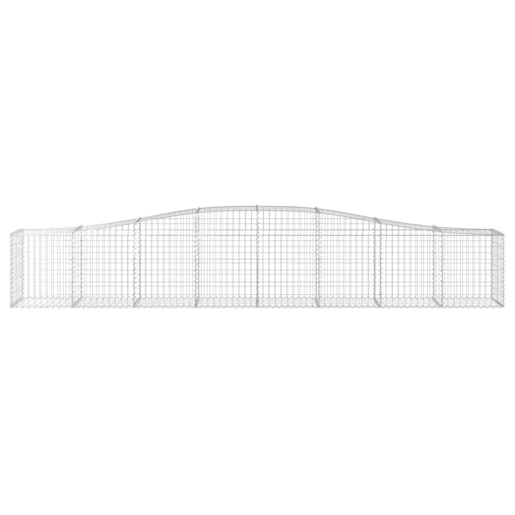 Cesti Gabbioni ad Arco 2 pz 400x50x60/80 cm Ferro Zincato