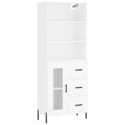 Credenza | Madia | Buffet da pranzo | Armadio da pranzo Bianca 69,5x34x180 cm in Legno Multistrato