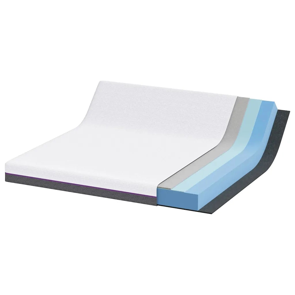 vidaXL Materasso Bianco e Grigio 180 x 200 cm Schiuma