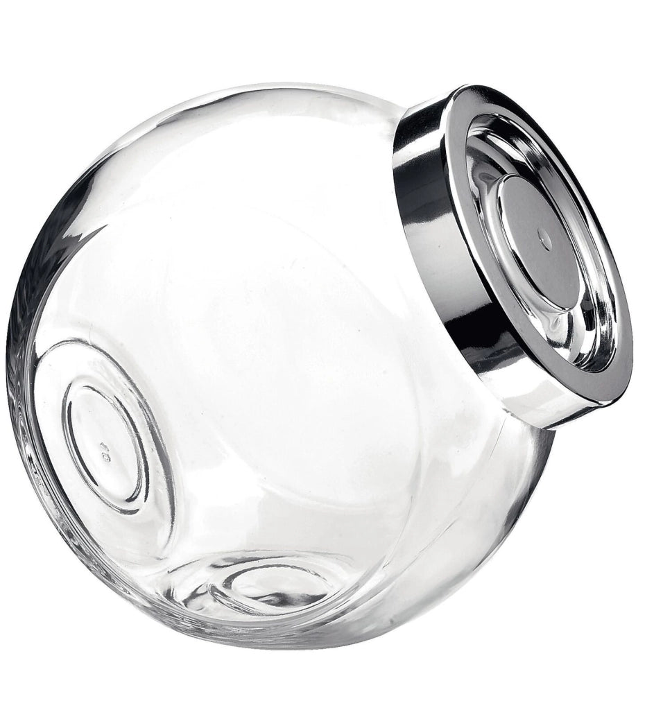Bormioli Rocco 387770 Pandora Barattolo in Vetro con Tappo Metallizzato 2,2 lt colore Trasparente