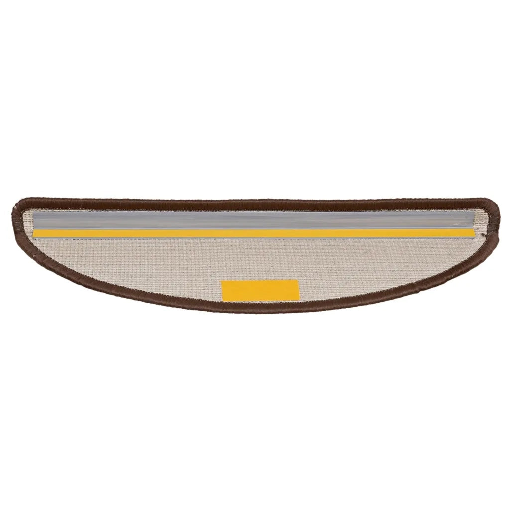 Tappetini per scale 10 pz 56x17x3 cm Marrone Semicircolari 149789