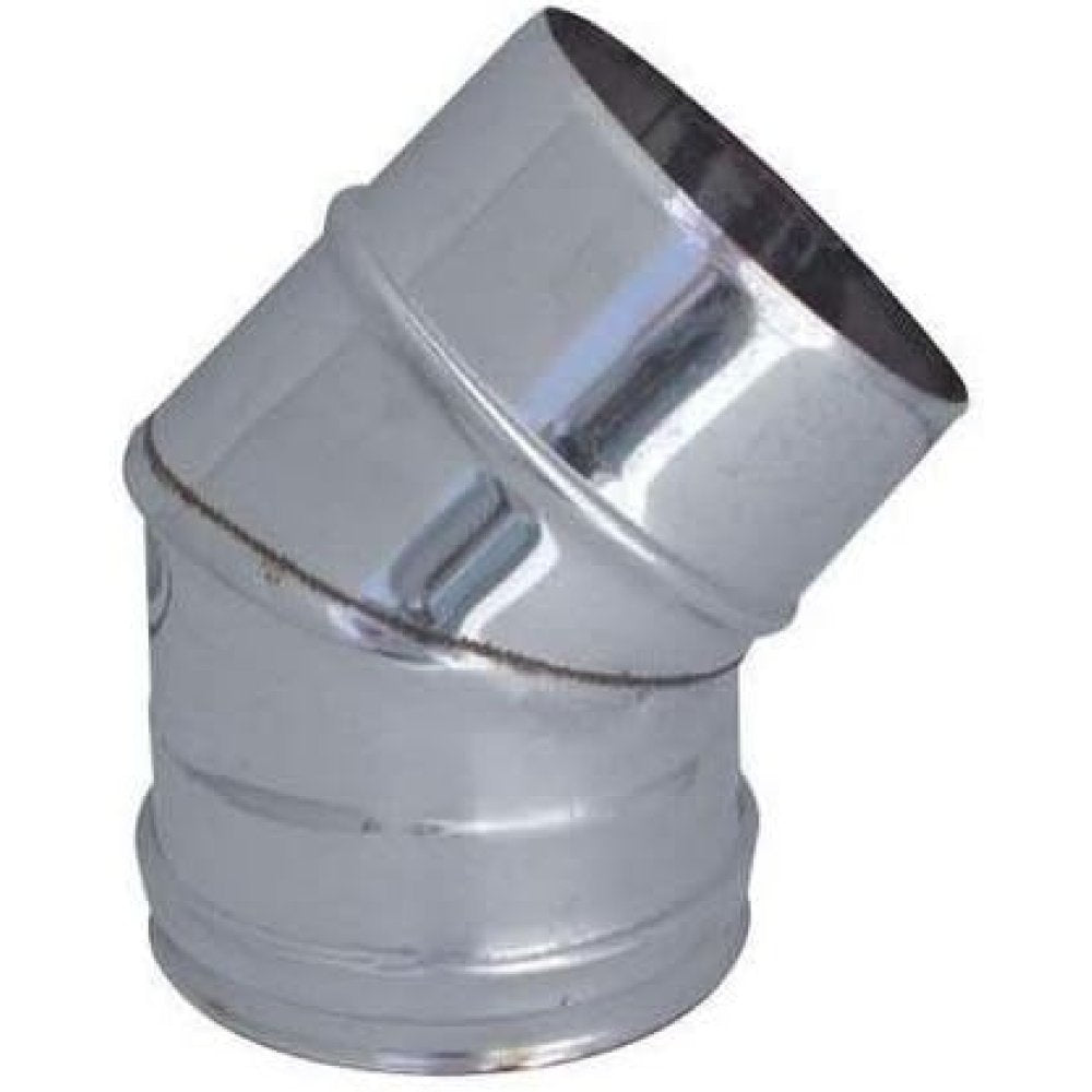 Courbe acier ouverte 45   pour chemin e acier inoxydable d   80