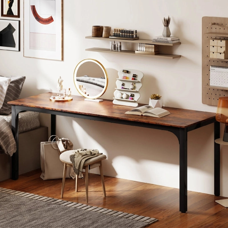 SCRIVANIA Computer 200x60x75 cm Legno ingegnerizzato Marrone rustico
