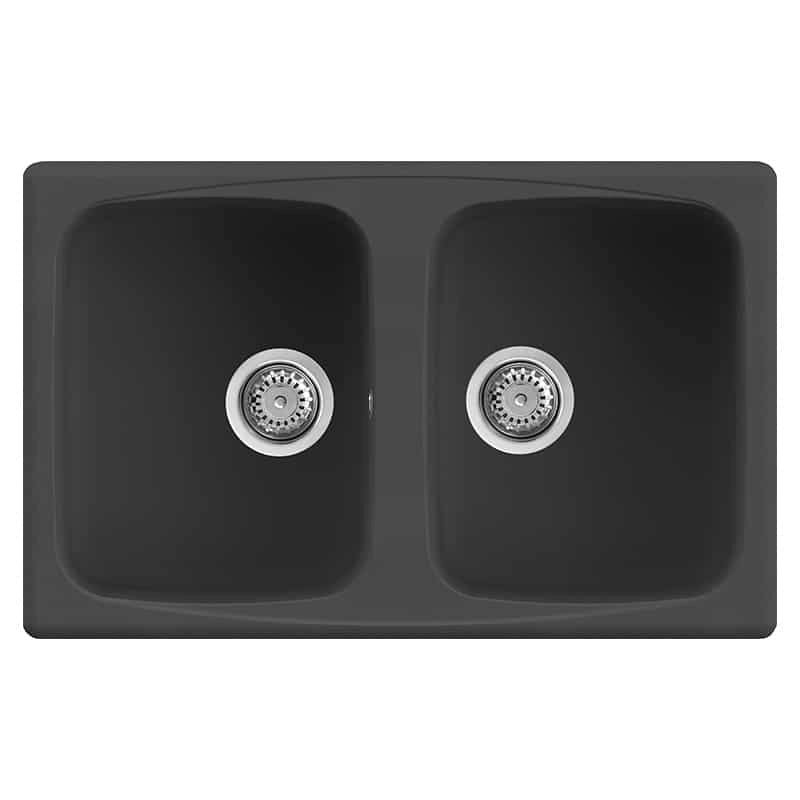 Lavello Elleci Incasso 2 vasche 79x50 Master 350 Granitek Antracite LGM35059